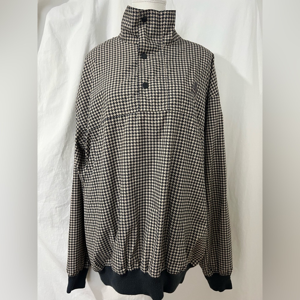 Aureus Black and White Houndstooth Jacket
